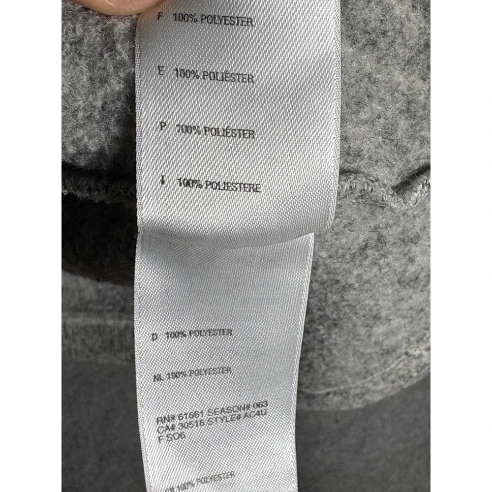 The North Face Gordon Lyons Mens XL Heather‎ Grey Black Quarter Zip Fleece